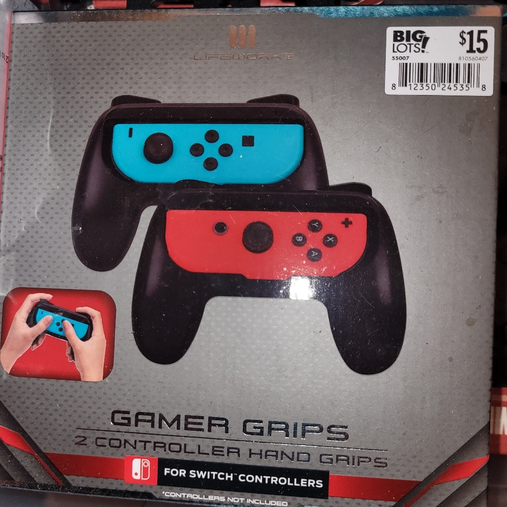 NWT. Never opened, Lifeworks, Nintendo Switch Hand Grips